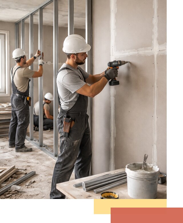 Перегородки из огнестойкого гипсокартона в Химках под ключ