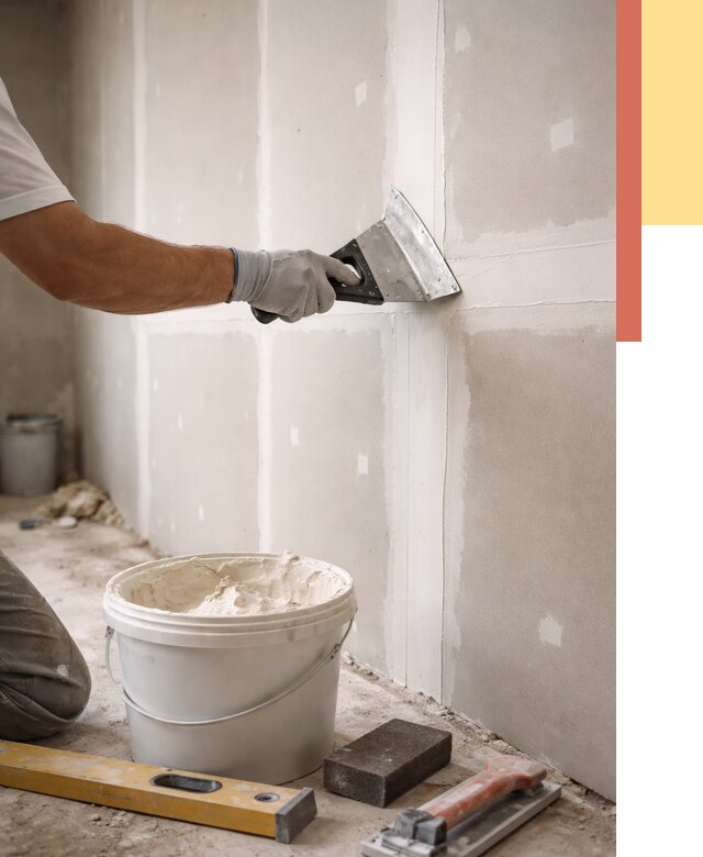 Шпаклевка перегородок из гипсокартона в Химках от 2592 руб. — услуги ОТДЕЛОЧНИК-Хмк