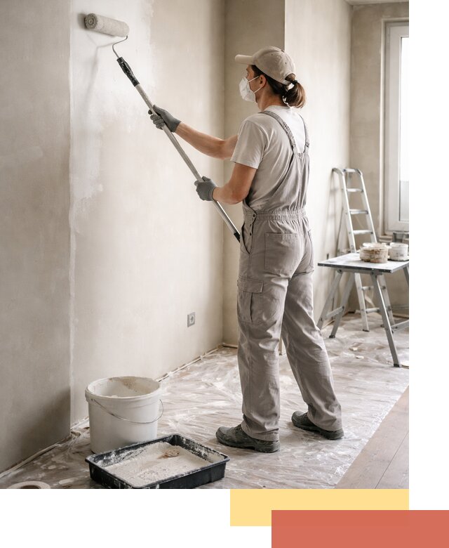 Покраска перегородок из гипсокартона в Химках качественно и недорого