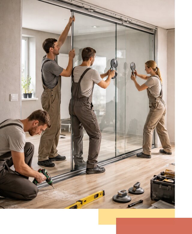 Изготовление стеклянных перегородок на заказ в Химках