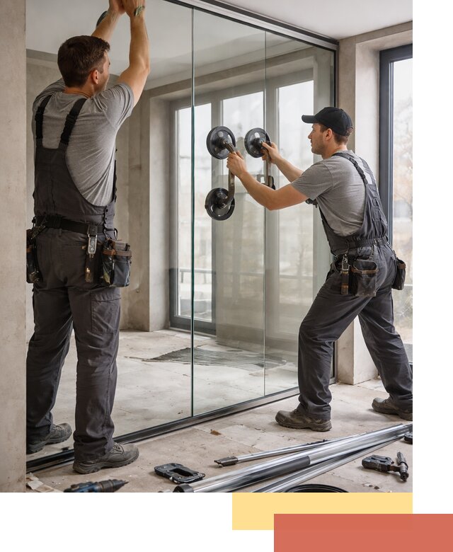 Цельностеклянные перегородки под ключ в Химках