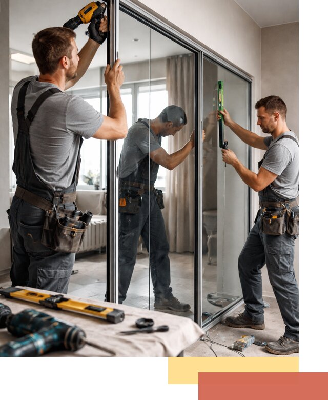 Каркасные стеклянные перегородки под ключ в Химках