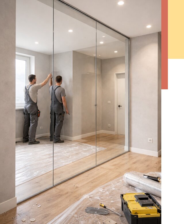 Безрамные стеклянные перегородки в Химках — монтаж от 9849 руб. | ОТДЕЛОЧНИК-Хмк