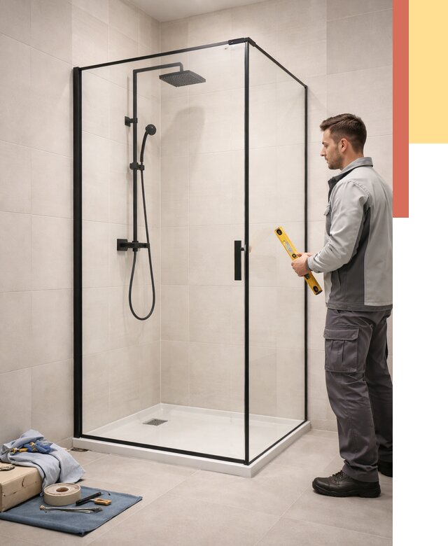 Стеклянные перегородки для душа в Химках от 12959 руб. | Монтаж под ключ — ОТДЕЛОЧНИК-Хмк