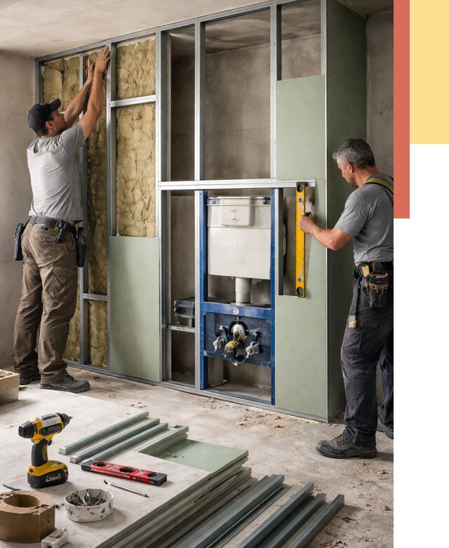 Установка сантехнических перегородок в Химках от 8812 руб. | ОТДЕЛОЧНИК-Хмк