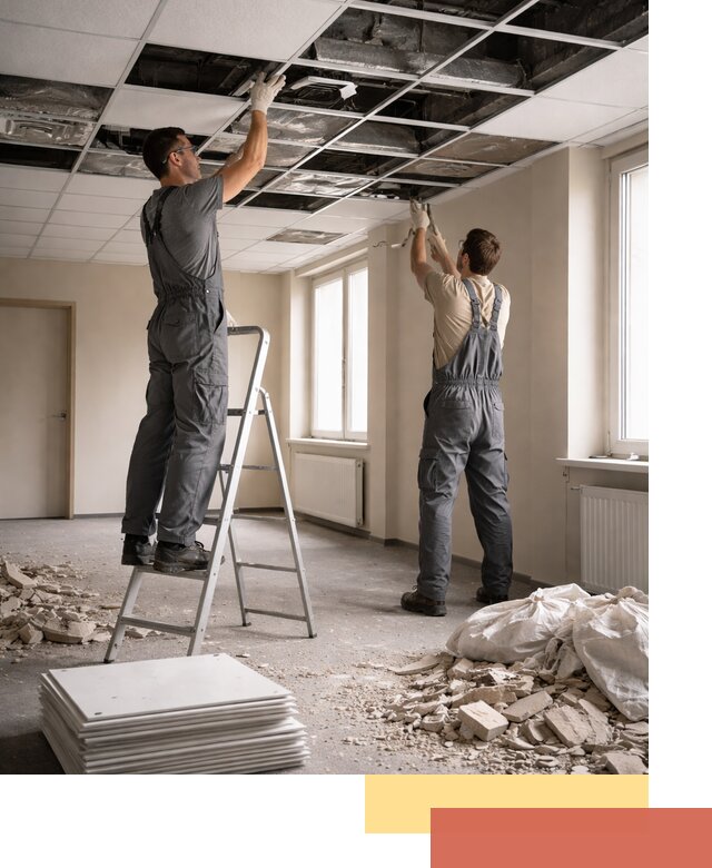 Демонтаж потолков Армстронг профессионально в Химках