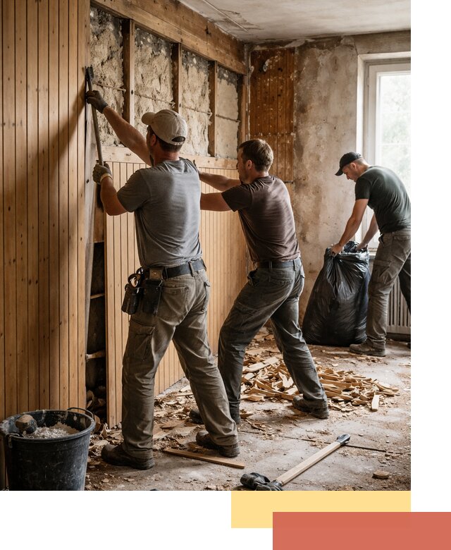 Демонтаж вагонки и вывоз материалов в Химках