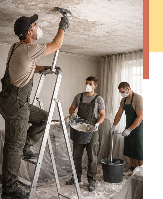 Удаление побелки с потолка в Химках от 2592 руб. быстро и недорого | ОТДЕЛОЧНИК-Хмк