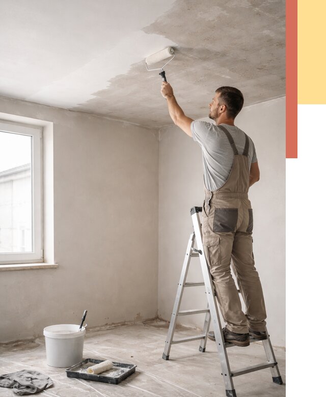 Грунтовка потолка в Химках от 2592 руб. — быстро и недорого | ОТДЕЛОЧНИК-Хмк