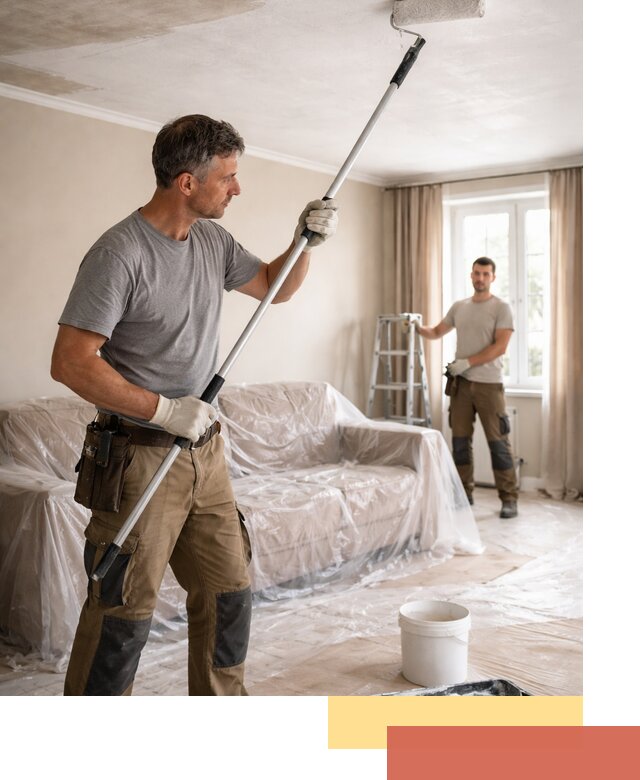 Грунтовка потолка в Химках — подготовка под покраску и отделку