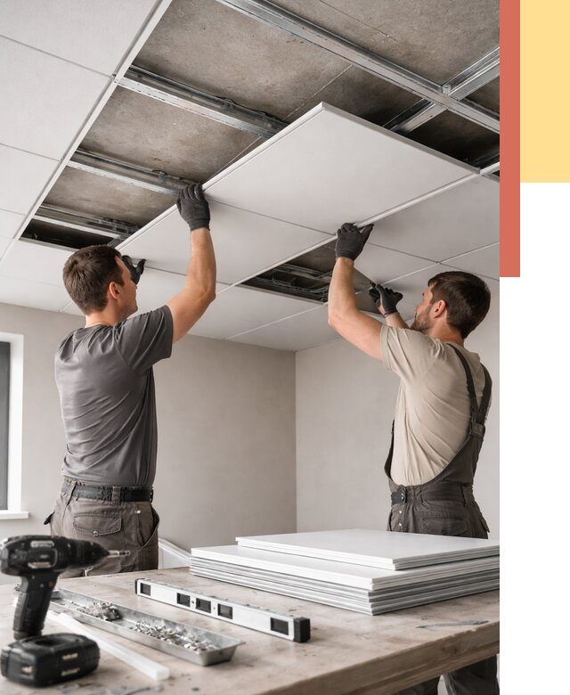 Монтаж кассетного потолка в Химках от 4665 руб/м2 — установка и сборка | ОТДЕЛОЧНИК-Хмк