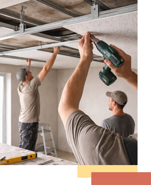 Монтаж акустического потолка в Химках под ключ