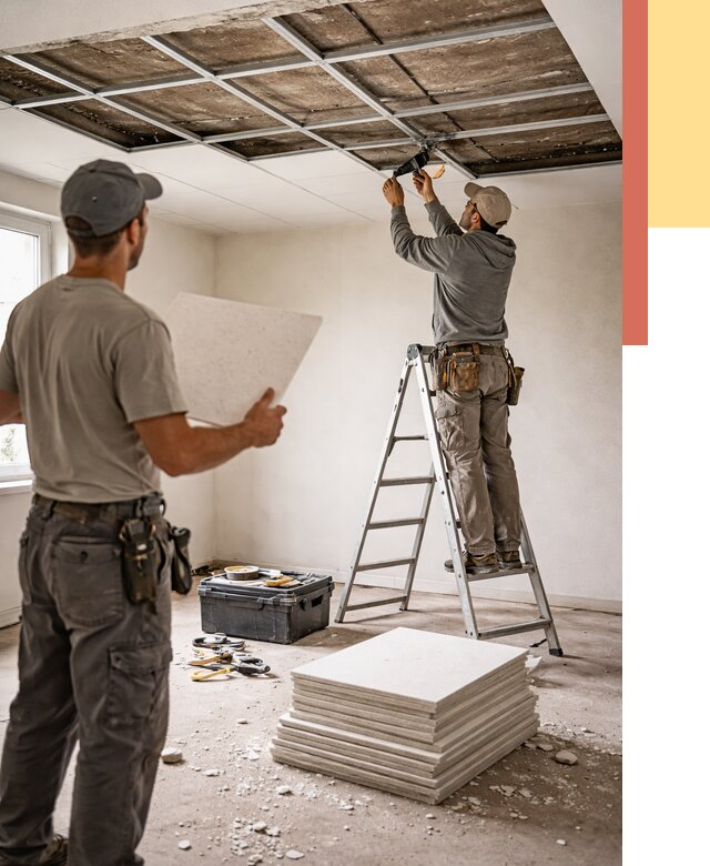 Замена плит подвесного потолка в Химках от 1814 руб. быстро и недорого | ОТДЕЛОЧНИК-Хмк