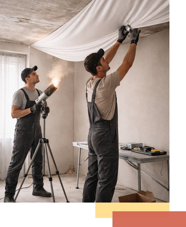 Установка натяжного потолка под ключ в Химках