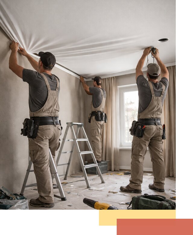 Монтаж матового натяжного потолка в Химках качественно и быстро