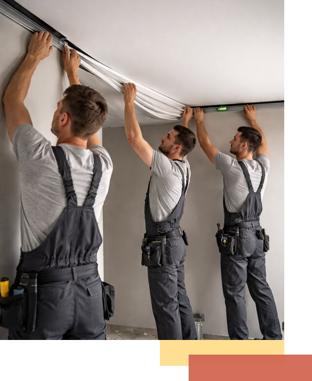 Теневые натяжные потолки в Химках: монтаж и отделка быстро и качественно