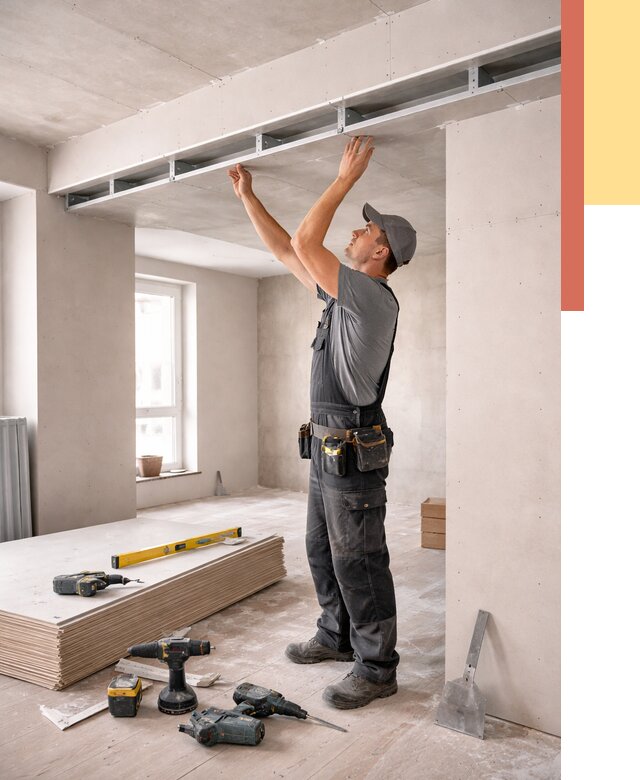 Потолок из гипсокартона с нишей в Химках от 1296 руб. под ключ | ОТДЕЛОЧНИК-Хмк