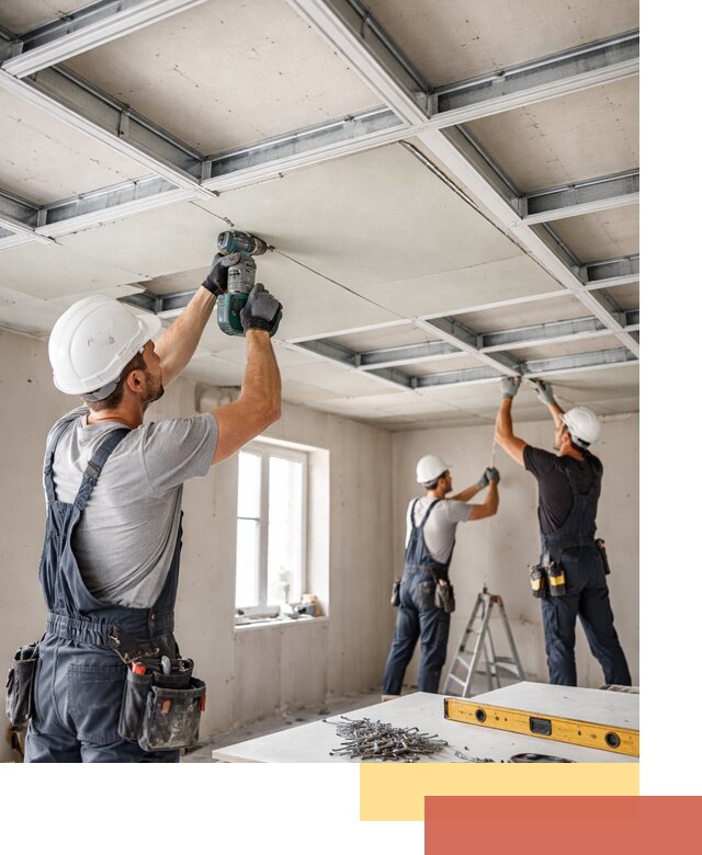 Кессонный потолок из гипсокартона под ключ в Химках