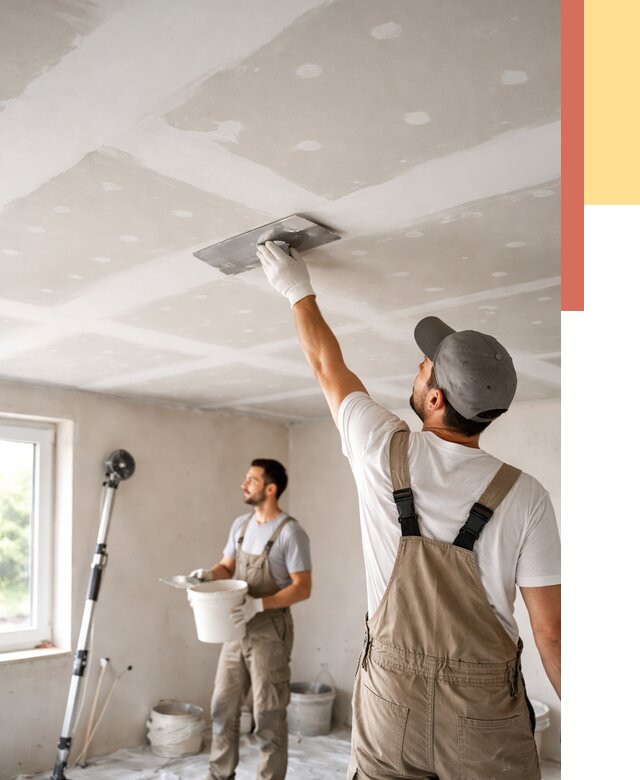 Шпаклевка потолка из гипсокартона в Химках от 3317 руб./м2 — услуги под ключ | ОТДЕЛОЧНИК-Хмк