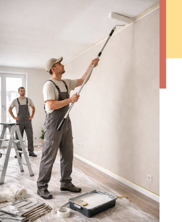 Покраска потолка из гипсокартона в Химках от 4665 руб./м2 — услуги под ключ | ОТДЕЛОЧНИК-Хмк