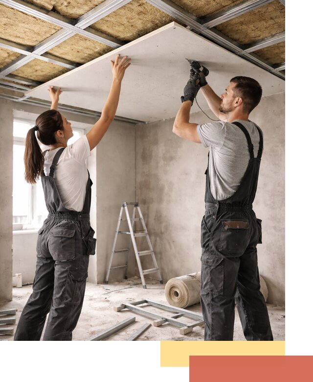 Звукоизоляция потолка из ГКЛ в Химках профессионально и надежно