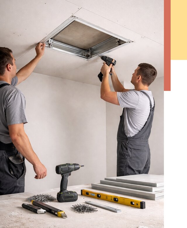 Установка люка в потолок ГКЛ в Химках от 2592 руб. под ключ | ОТДЕЛОЧНИК-Хмк