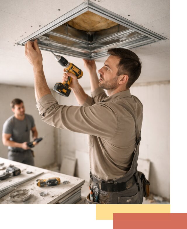 Монтаж люка в потолок из ГКЛ в Химках