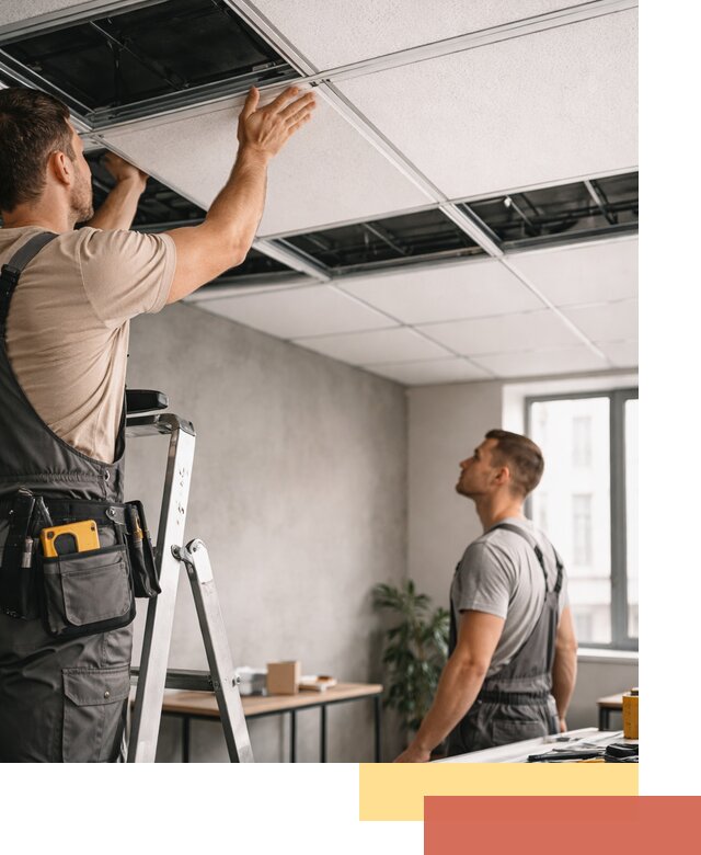 Монтаж потолочной плитки в Химках качественно и в срок