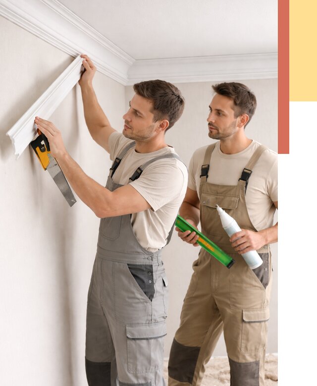 Монтаж потолочного плинтуса в Химках от 2384 руб. — быстро и недорого | ОТДЕЛОЧНИК-Хмк