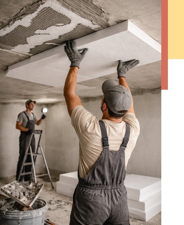 Утепление потолка пенопластом в Химках от 4665 руб/м2 — недорого и быстро | ОТДЕЛОЧНИК-Хмк