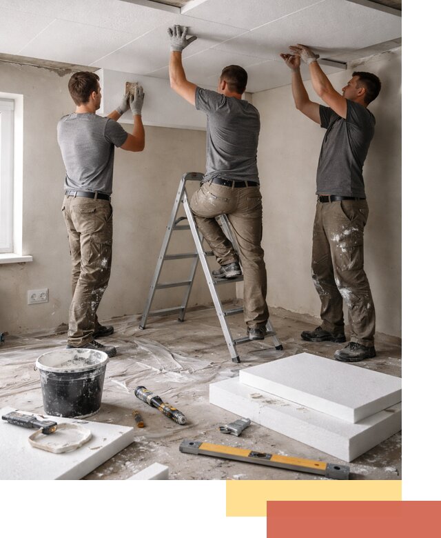 Утепление потолка пенопластом в Химках быстро и качественно